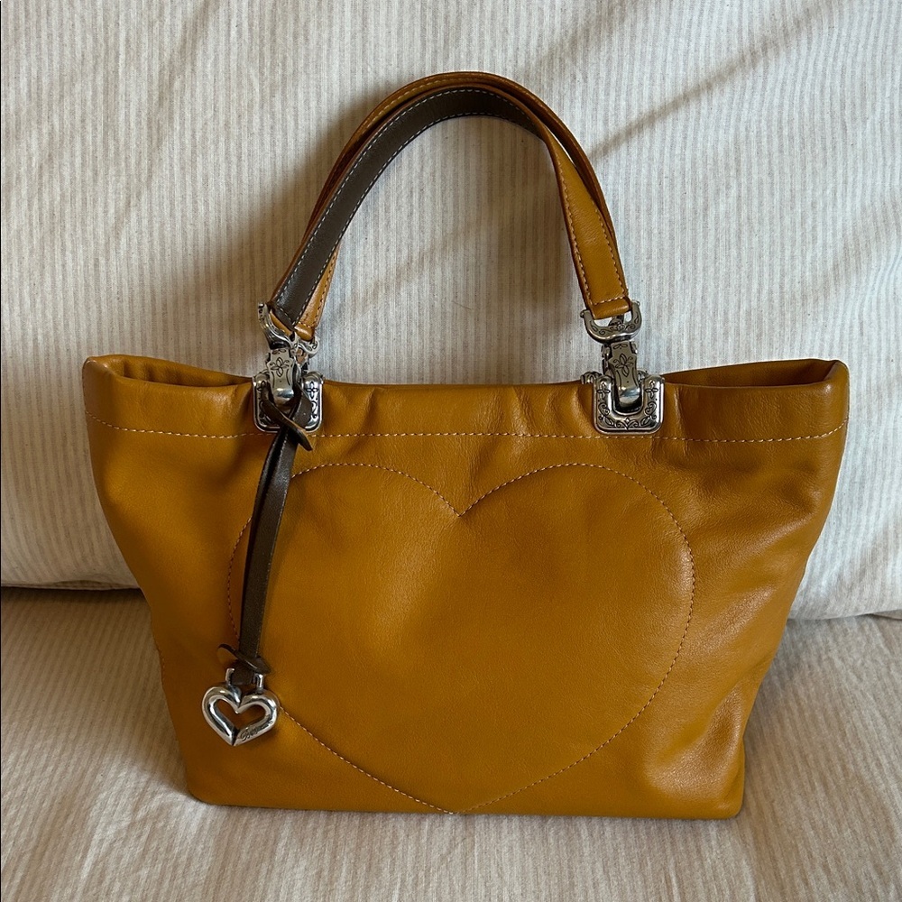 Brighton Jodi Reversible Mustard Yellow and floral Bag